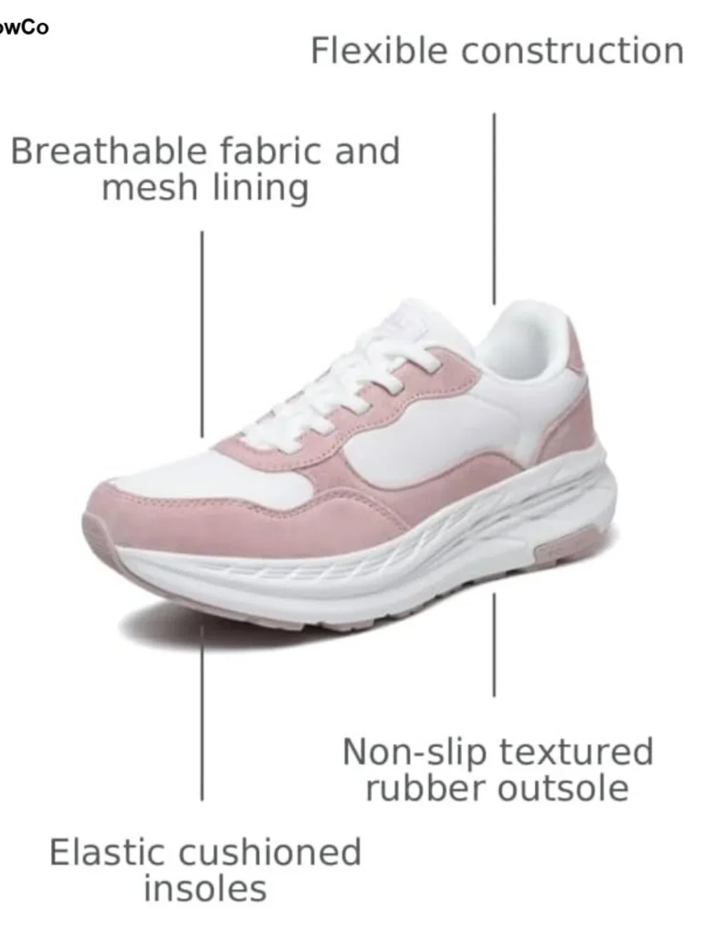 Women's Non-Slip Breathable Mesh Walking Shoes Lightweight Running Sneakers
